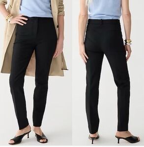 J. Crew Cameron Black Ankle High Rise Pants Four Season Stretch Casual Office 10